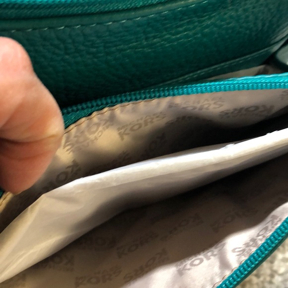 Michael Kira Fulton Crossbody- Aqua - Picture 3 of 7